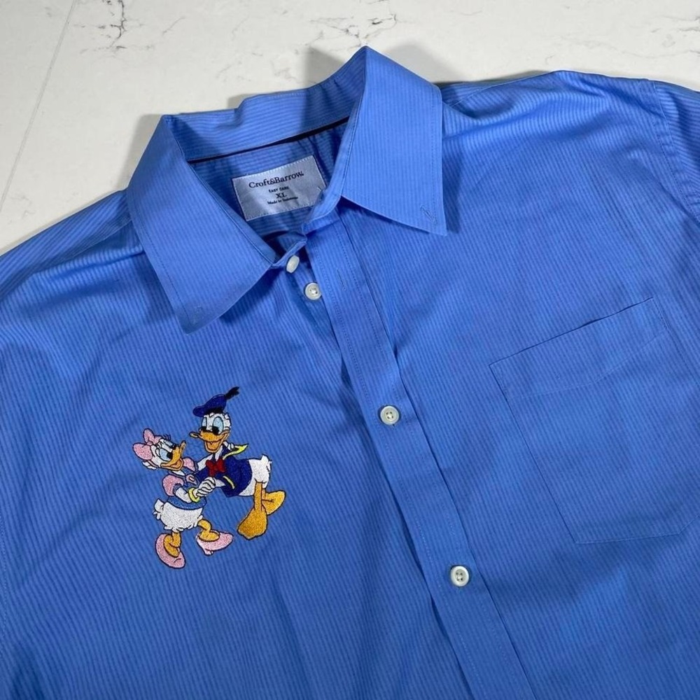 Custom Disney Donald & Daisy‎ Duck Embroidered  Shirt size XL